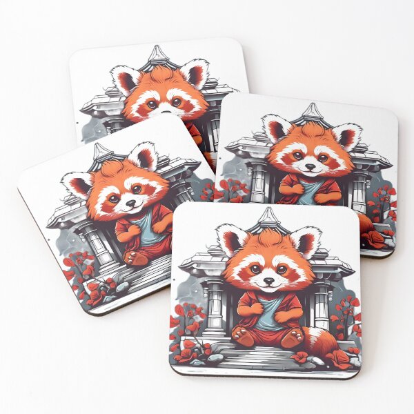Item preview, cute red panda in the temple designed and sold by Karaz's Animal Kingdom.