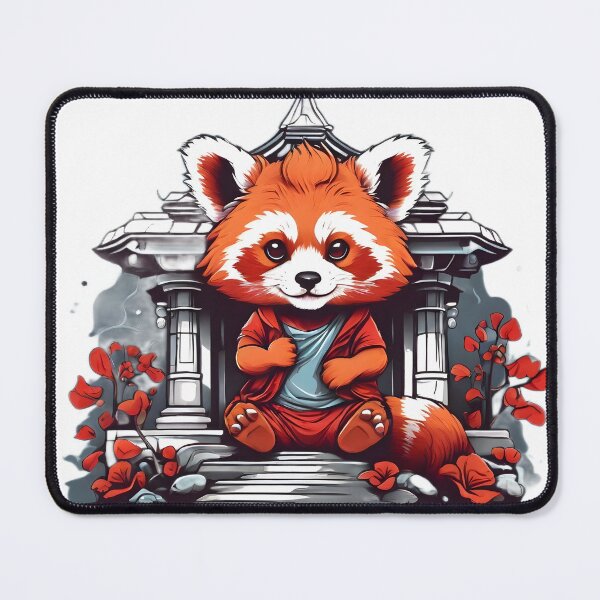 Item preview, cute red panda in the temple designed and sold by Karaz's Animal Kingdom.