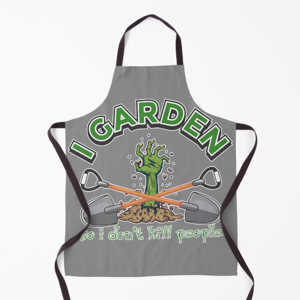 Item preview, I GARDEN So I Don't Kill People, Funny Halloween Garden Humor designed and sold by ColorWheelDsign.
