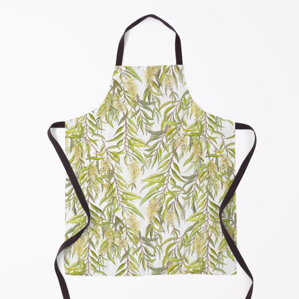 Item preview, Australian Melaleuca or Bottlebrush native plant botanical pattern designed and sold by Nadya Neklioudova.