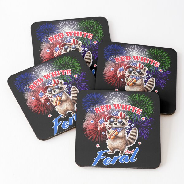Item preview, Party In The Usa 4th Of July Raccoon designed and sold by WoodburyLake.