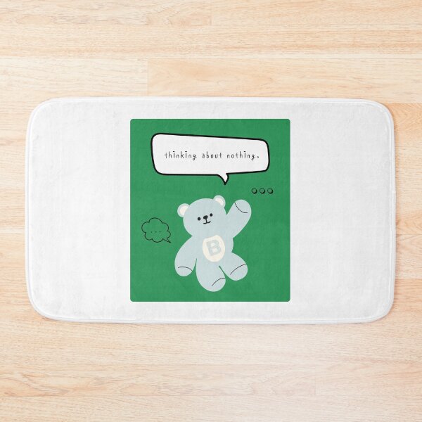 Item preview, Mono Bear Mood – Thinking About Nothing (Green Square) designed and sold by mintmono-studio.