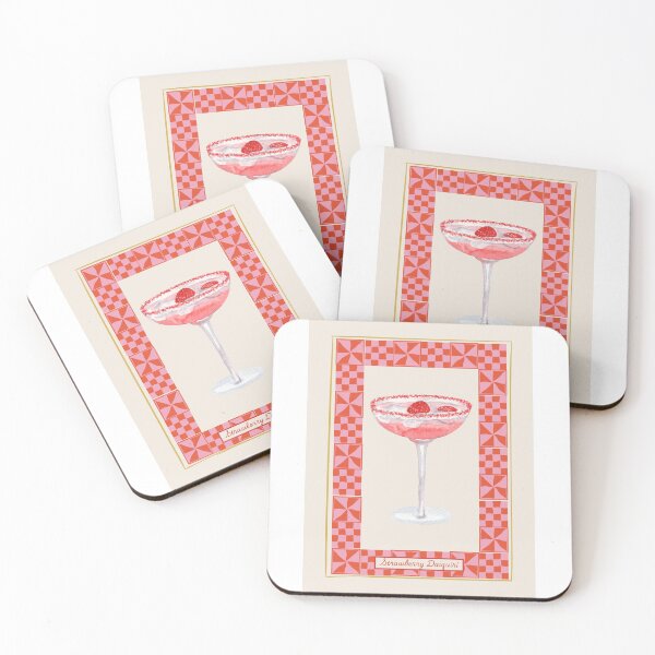 Item preview, Strawberry Daiquiri Checkered Design designed and sold by DesignsByMaddyH.
