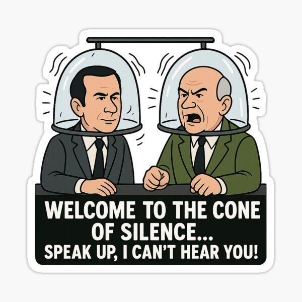 Item preview, Cone of Silence – Speak Up, I Can’t Hear You! designed and sold by Channel 86.