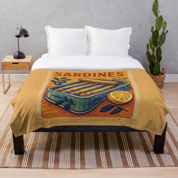 Item preview, Retro Sardines Tin Art – Vintage Canned Fish Poster Design designed and sold by JW3164..