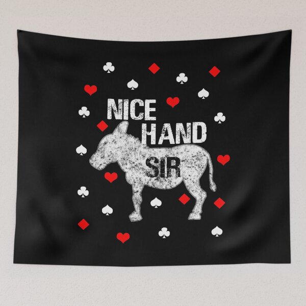 Item preview, Nice Hand Sir Donkey Funny Poker designed and sold by CreativeStrike.