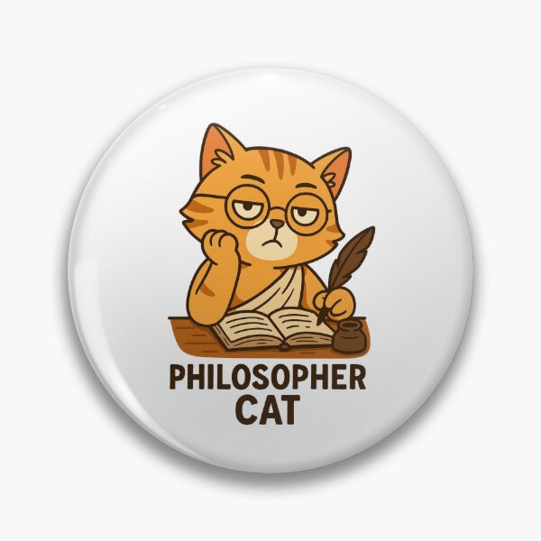 Item preview, Philosopher Cat – Funny Intellectual Kitty with Scroll and Quill designed and sold by thesnakeater.