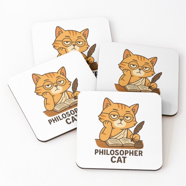 Item preview, Philosopher Cat – Funny Intellectual Kitty with Scroll and Quill designed and sold by thesnakeater.