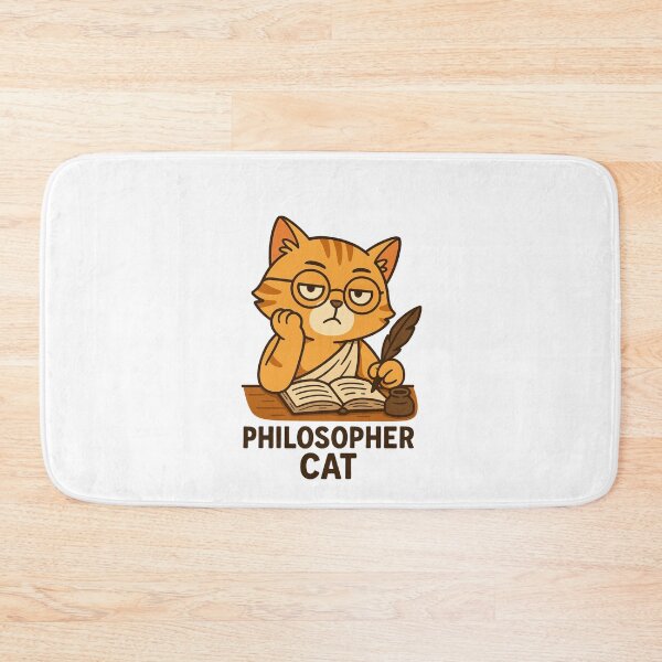 Item preview, Philosopher Cat – Funny Intellectual Kitty with Scroll and Quill designed and sold by thesnakeater.