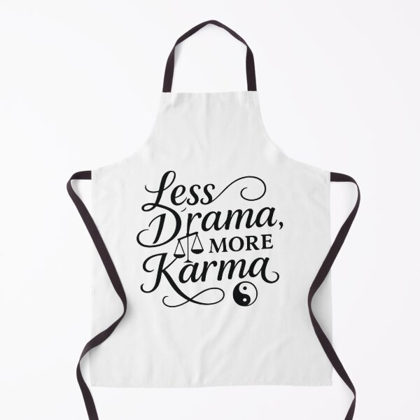 Item preview, Less Drama, More Karma – Balanced Vibes Badge designed and sold by Merchbes.