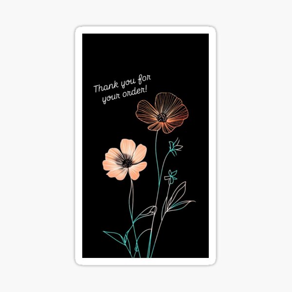 Item preview, Floral Thank You For Your Order designed and sold by cubanmama.