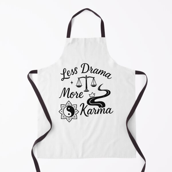 Item preview, Less Drama, More Karma – Balanced Vibes Badge designed and sold by Merchbes.
