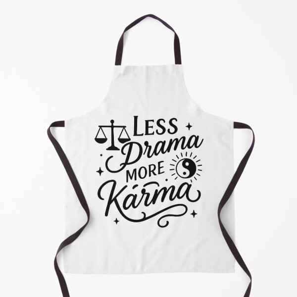 Item preview, Less Drama, More Karma – Balanced Vibes Badge designed and sold by Merchbes.