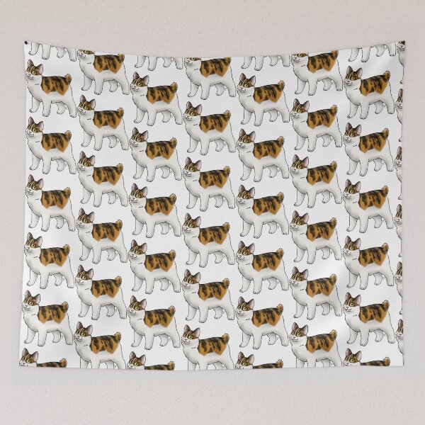 Item preview, Cat - Japanese Bobtail - Calico Longhair designed and sold by Jennifer Stolzer.