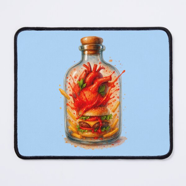 Item preview, Burger Heart – Surreal Watercolor Art for True Burger Lovers designed and sold by Sepinik.