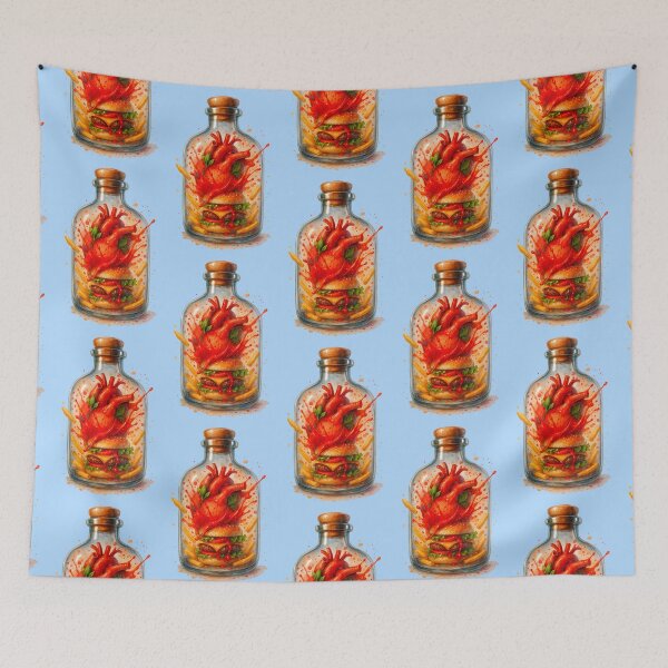 Item preview, Burger Heart – Surreal Watercolor Art for True Burger Lovers designed and sold by Sepinik.