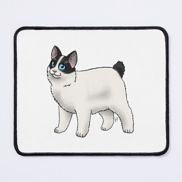 Item preview, Cat - Japanese Bobtail - Black and White Longhair designed and sold by Jennifer Stolzer.