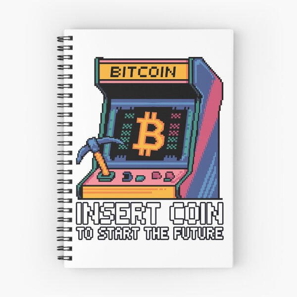 Item preview, Insert Coin to Start the Future – Bitcoin Arcade Pixel Design designed and sold by BeamiCreations.