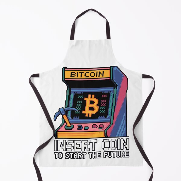 Item preview, Insert Coin to Start the Future – Bitcoin Arcade Pixel Design designed and sold by BeamiCreations.