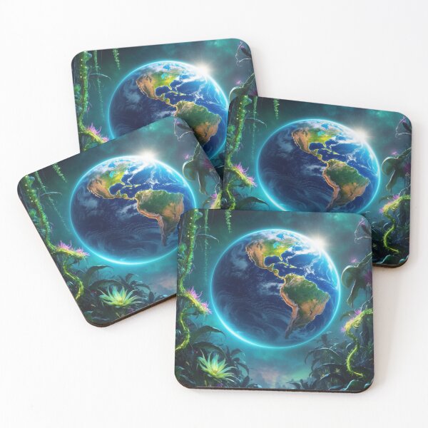 Item preview, Bioluminescent Jungle Path to Glowing Earth In the Sky designed and sold by The Artfiller.
