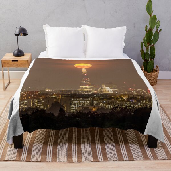 Item preview, Strawberry Full Moon Aligned Over The Shard London designed and sold by henrytangphotos.