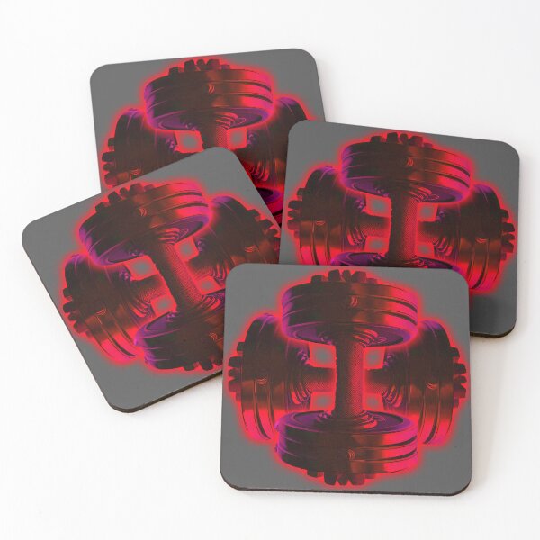 Item preview, Red Double Dumbbells designed and sold by TheAuraFarm.