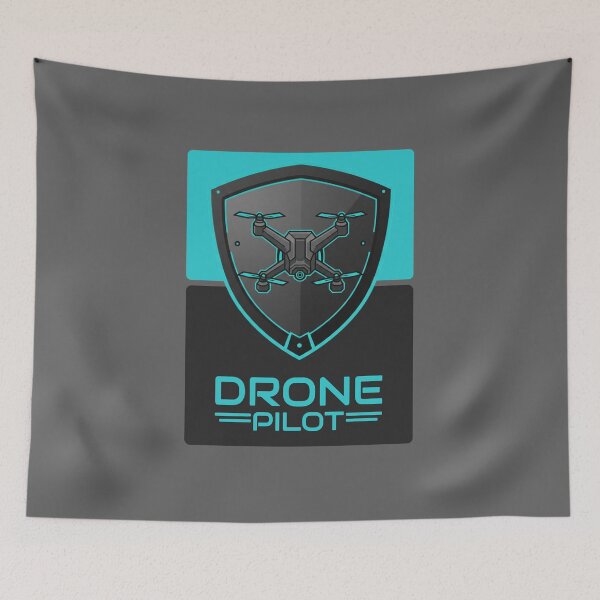 Item preview, Modern Drone Pilot Shield Logo designed and sold by KiwiRider.