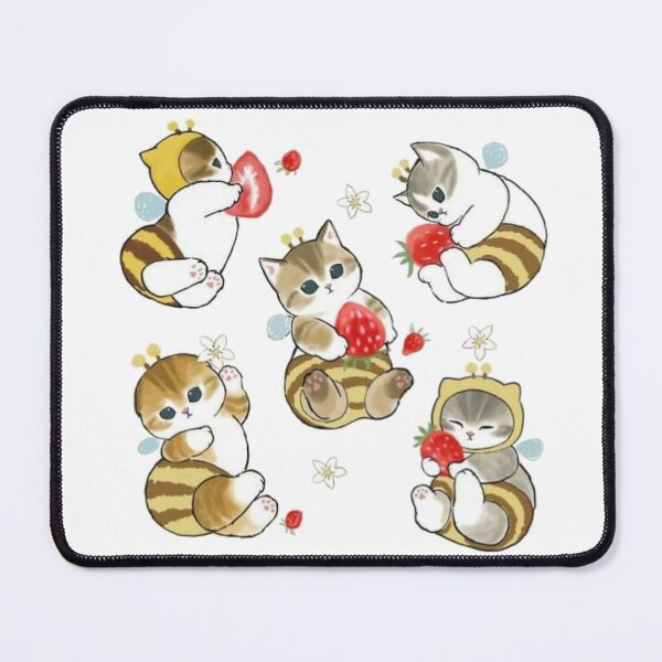 Item preview, Mofusand - Bumblebee and Strawberry cats  designed and sold by penny555.