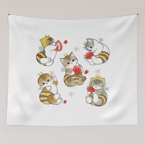 Item preview, Mofusand - Bumblebee and Strawberry cats  designed and sold by penny555.