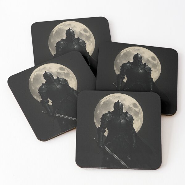 Item preview, Dark Knight Under Full Moon – Gothic Fantasy Warrior Art designed and sold by HAFIZ-DP.