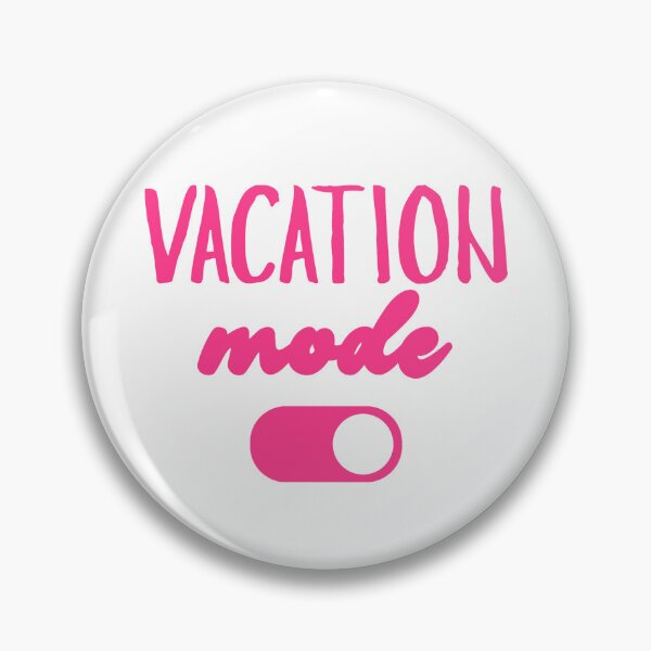 Item preview, Vacation Mode (On) Summer Design Pink on White designed and sold by nikifora.