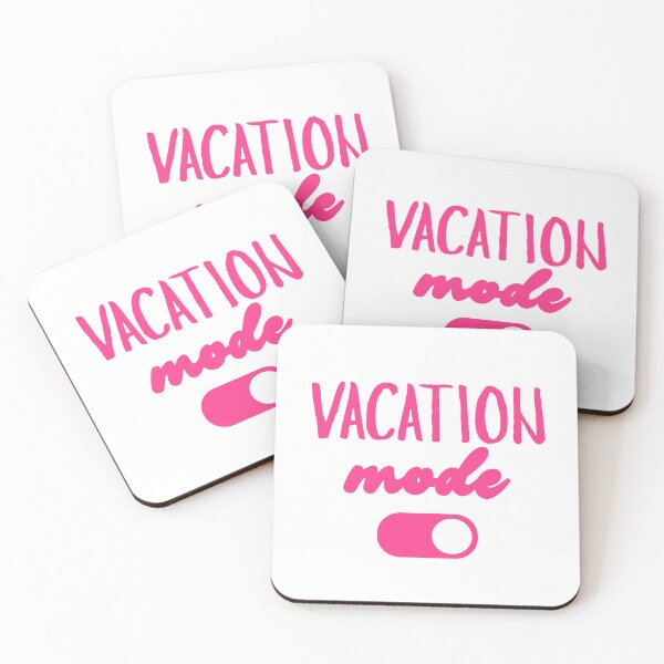 Item preview, Vacation Mode (On) Summer Design Pink on White designed and sold by nikifora.