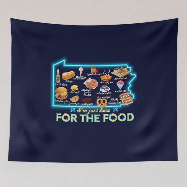 Item preview, Pennsylvania I'm Just Here for the Food Snack Map designed and sold by stargazerhill.