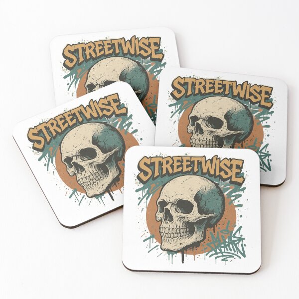 Item preview, Streetwise Skull – Retro Urban Grunge Streetwear Art designed and sold by AttitudeGraphic.