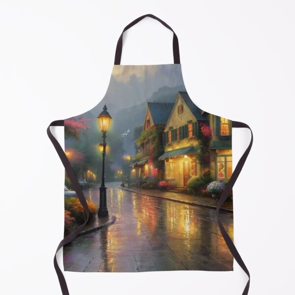 Item preview, Puddles and Lanterns: A Rainy Village Scene designed and sold by BlareBlare.