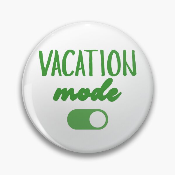 Item preview, Vacation Mode (On) Summer Design Green on White designed and sold by nikifora.