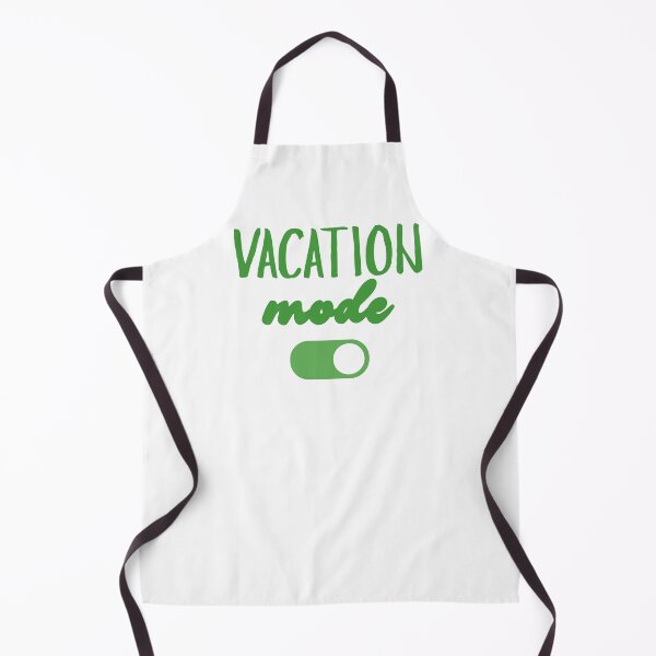 Item preview, Vacation Mode (On) Summer Design Green on White designed and sold by nikifora.