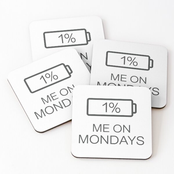 Item preview, Me on Mondays – 1% Battery Energy designed and sold by Taans-Creation.
