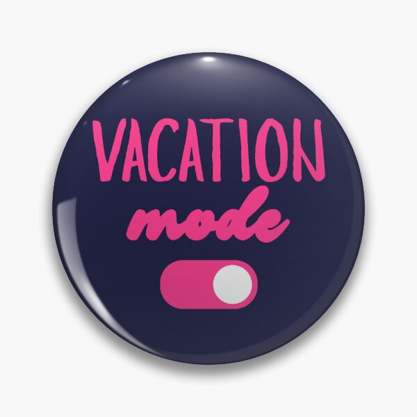 Item preview, Vacation Mode (On) Summer Design Pink on Navy designed and sold by nikifora.
