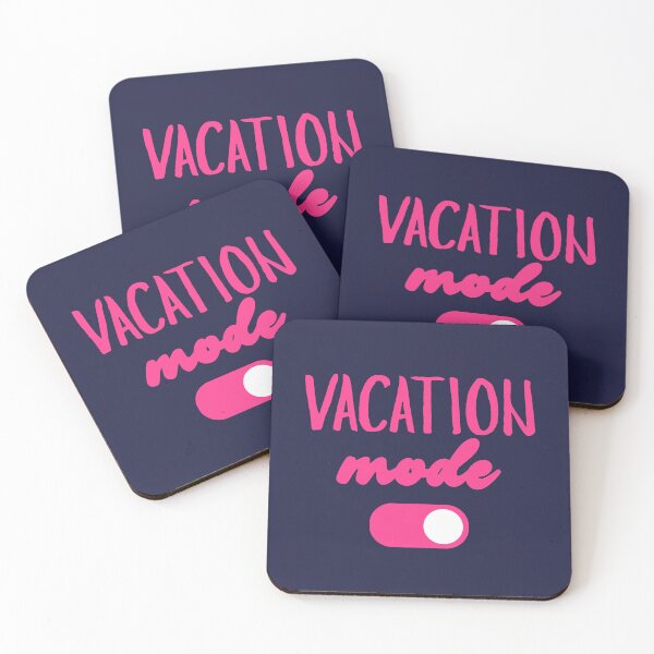 Item preview, Vacation Mode (On) Summer Design Pink on Navy designed and sold by nikifora.