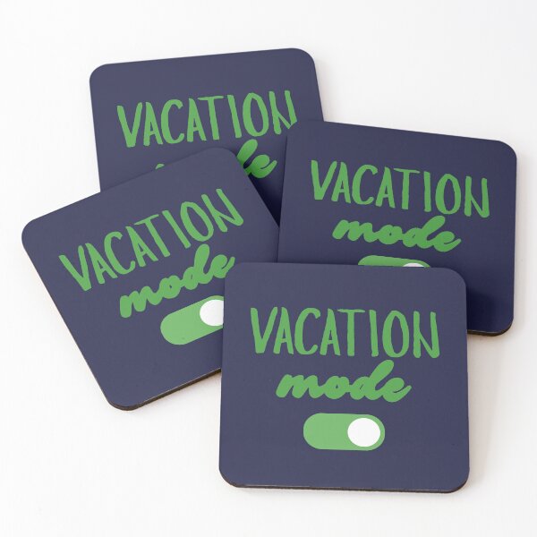 Item preview, Vacation Mode (On) Summer Design Green on Navy designed and sold by nikifora.
