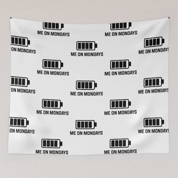 Item preview, Me on Mondays – Empty Battery Relatable designed and sold by Taans-Creation.