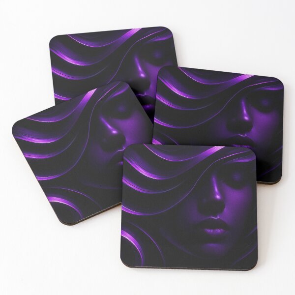Artikelvorschau, Violet Serenity: Abstraktes Porträt eines Mädchens im Traumstil entworfen und verkauft von VA Design.