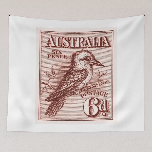 Item preview, 1913 Australia Kookaburra Postage Stamp designed and sold by retrographics.
