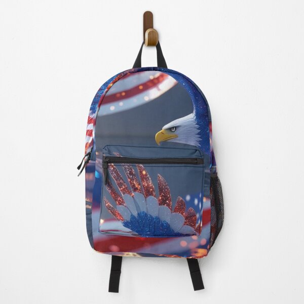 Item preview, Digitally Bald Eagle American flag, T Shirt, Home Decor or Puzzle Fun designed and sold by Spectime.