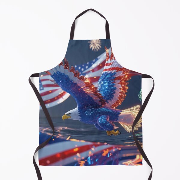 Item preview, Digitally Bald Eagle American flag, T Shirt, Home Decor or Puzzle Fun designed and sold by Spectime.