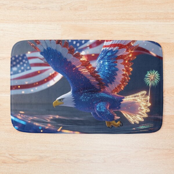 Item preview, Digitally Bald Eagle American flag, T Shirt, Home Decor or Puzzle Fun designed and sold by Spectime.