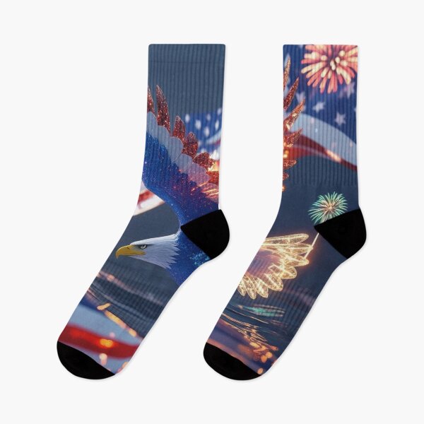 Item preview, Digitally Bald Eagle American flag, T Shirt, Home Decor or Puzzle Fun designed and sold by Spectime.