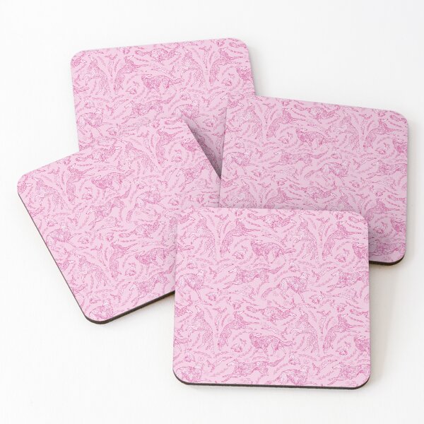 Item preview, Hounds and Hares - Pink Toile designed and sold by rutabagaprints.