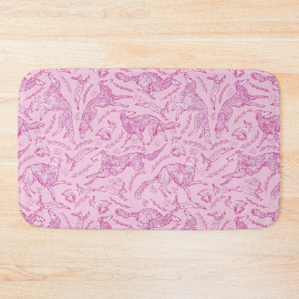 Item preview, Hounds and Hares - Pink Toile designed and sold by rutabagaprints.